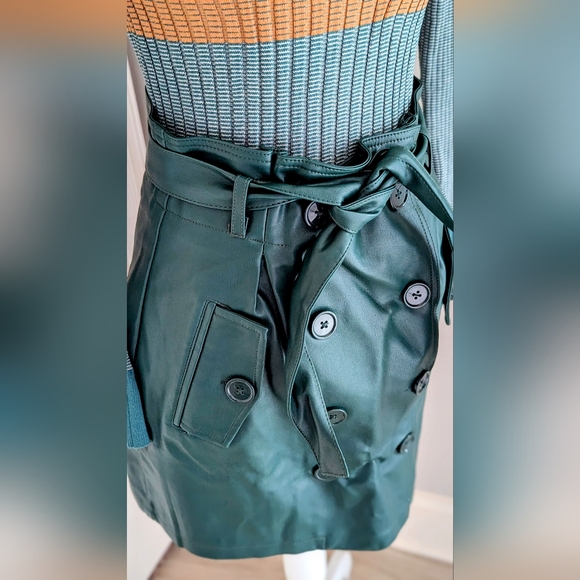 Forever 21, Faux Leather Mini Skirt color Emerald - Picture 8 of 10
